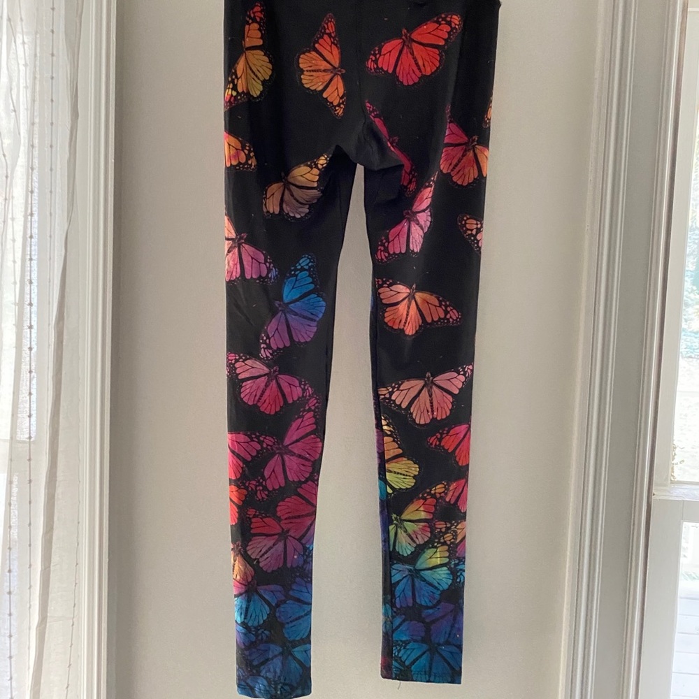 Yoganastix Butterflies leggings stretch yoga NWT M - Picture 8 of 11